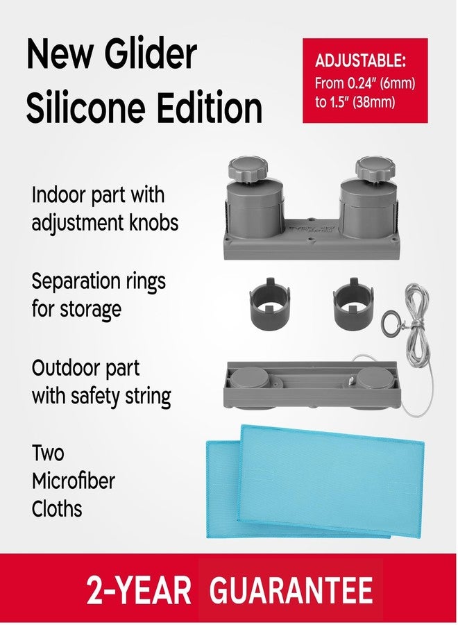 Tyroler Bright Tools Tyroler Magnetic Window Cleaner Tool | The Silicone Glider R-3 AFC Fits Windows 0.2"-1.5" Thick | Double Sided Outside Window Cleaner Tool | Adjustable Control - Image 5
